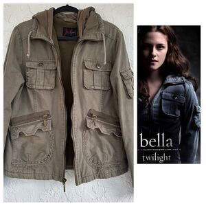 BB DAKOTA JACK Jacket Women’s Medium Bella Swan Twilight Utility Hoodie Sherpa